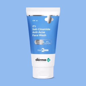 The Derma co. 2% Sali-Cinamide Anti-Acne Face Wash with 2% Salicylic Acid & 2% Niacinamide - 150 ml